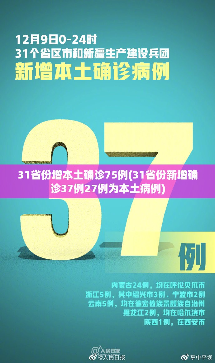 31省份增本土确诊75例(31省份新增确诊37例27例为本土病例)