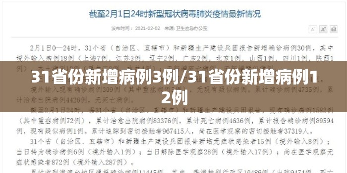 31省份新增病例3例/31省份新增病例12例