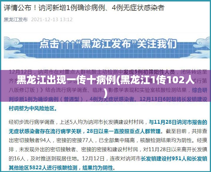 黑龙江出现一传十病例(黑龙江1传102人)