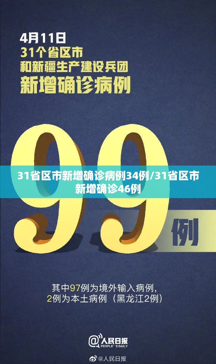 31省区市新增确诊病例34例/31省区市新增确诊46例