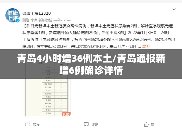 青岛4小时增36例本土/青岛通报新增6例确诊详情