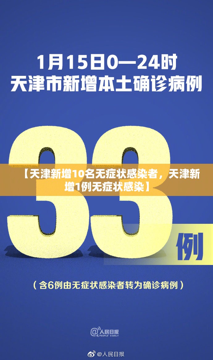 【天津新增10名无症状感染者，天津新增1例无症状感染】