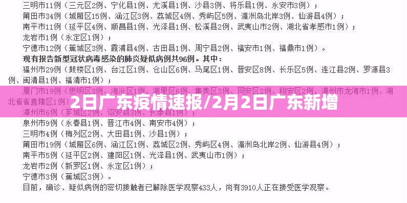 2日广东疫情速报/2月2日广东新增