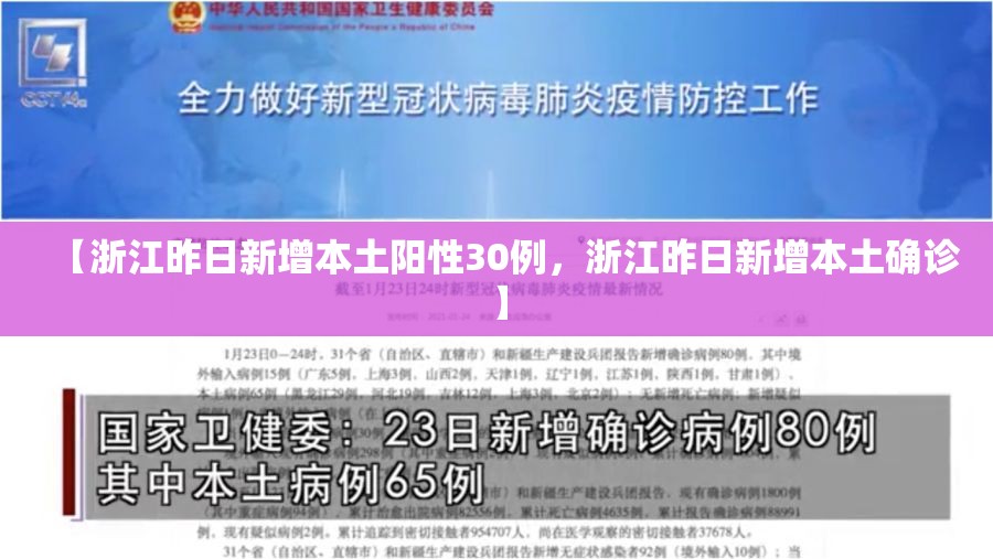 【浙江昨日新增本土阳性30例,浙江昨日新增本土确诊】 【浙江昨日新增本土阳性30例,浙江昨日新增本土确诊】
