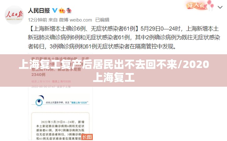 上海复工复产后居民出不去回不来/2020上海复工