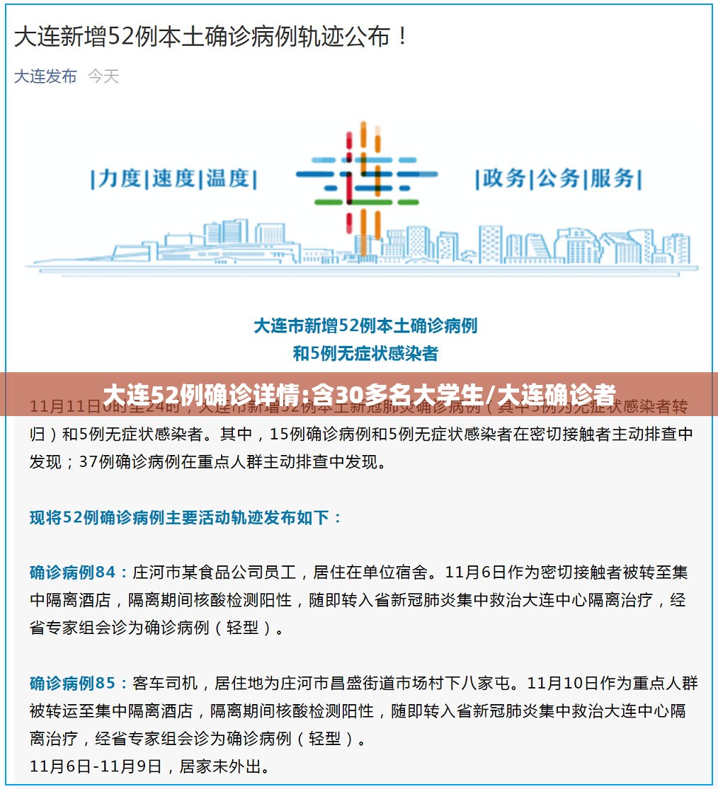 大连52例确诊详情:含30多名大学生/大连确诊者 大连52例确诊详情:含30多名大学生/大连确诊者