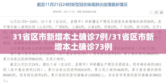 31省区市新增本土确诊7例/31省区市新增本土确诊73例