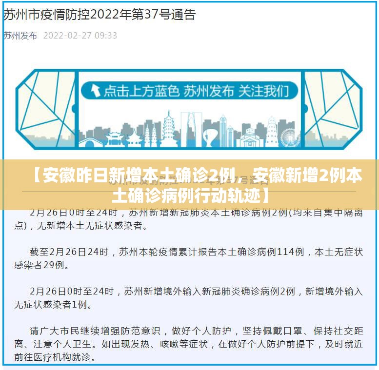 【安徽昨日新增本土确诊2例，安徽新增2例本土确诊病例行动轨迹】