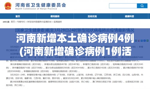河南新增本土确诊病例4例(河南新增确诊病例1例活动轨迹)