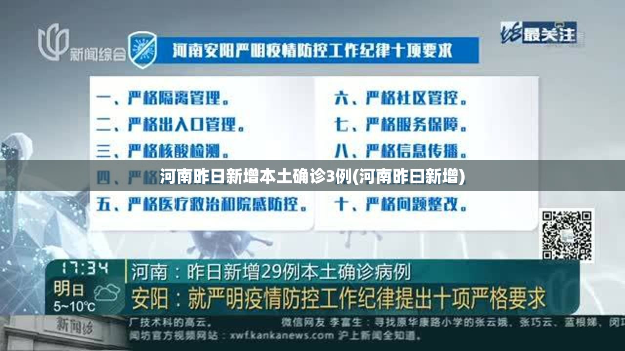 河南昨日新增本土确诊3例(河南昨曰新增)