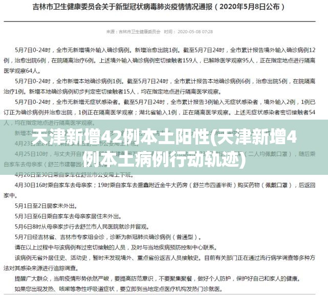 天津新增42例本土阳性(天津新增4例本土病例行动轨迹)