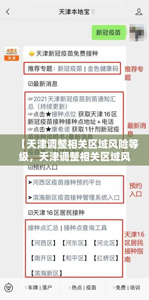 【天津调整相关区域风险等级，天津调整相关区域风险等级的通知】
