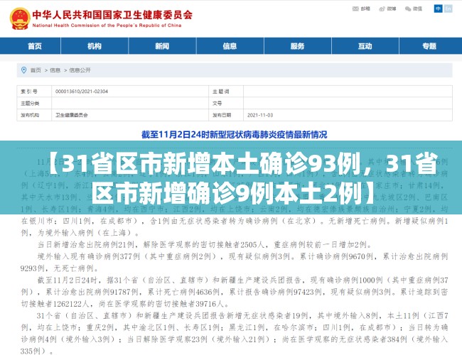 【31省区市新增本土确诊93例，31省区市新增确诊9例本土2例】