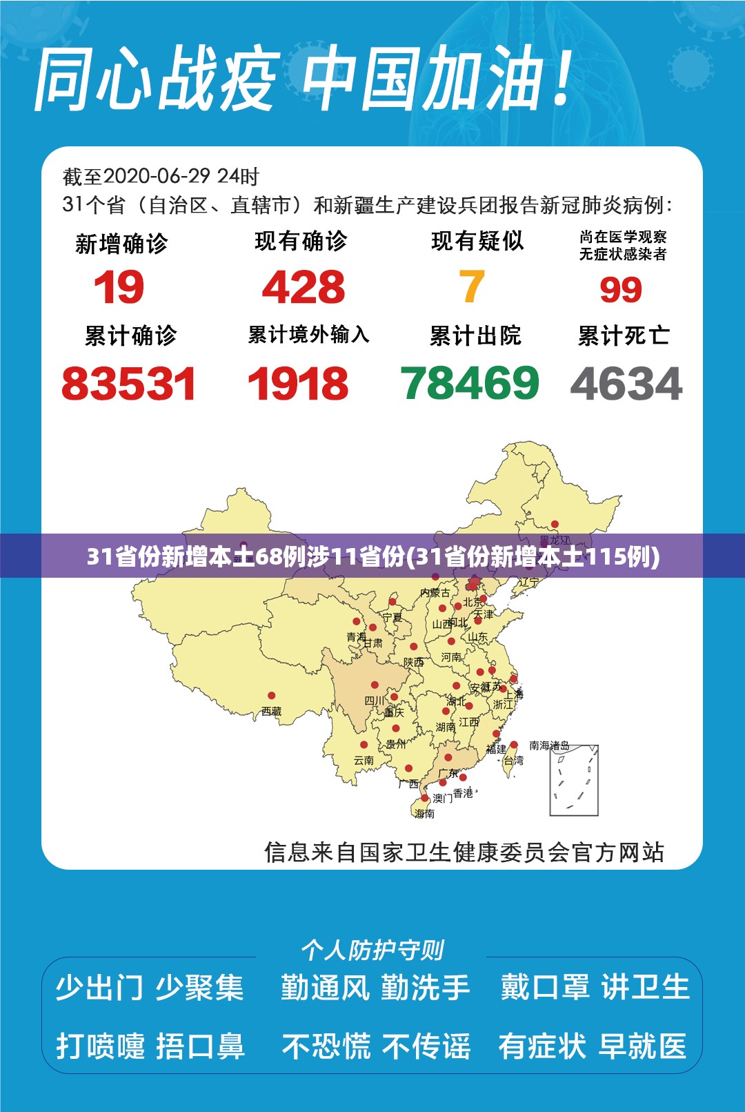 31省份新增本土68例涉11省份(31省份新增本土115例)