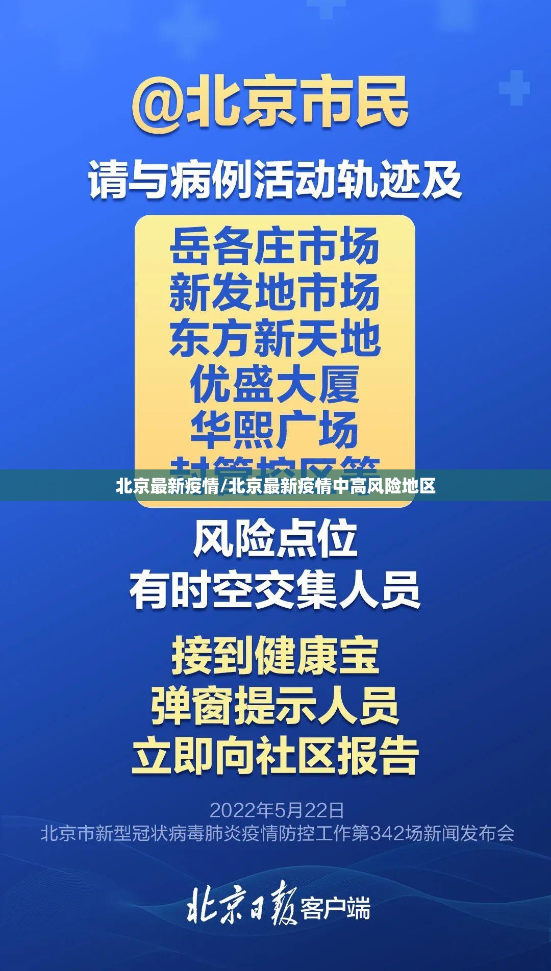 北京最新疫情/北京最新疫情中高风险地区