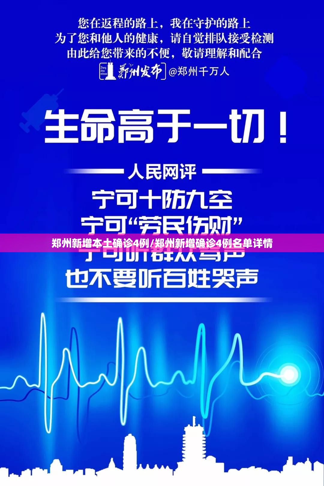 郑州新增本土确诊4例/郑州新增确诊4例名单详情