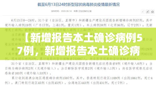 【新增报告本土确诊病例57例，新增报告本土确诊病例57例是真的吗】