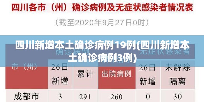 四川新增本土确诊病例19例(四川新增本土确诊病例3例)