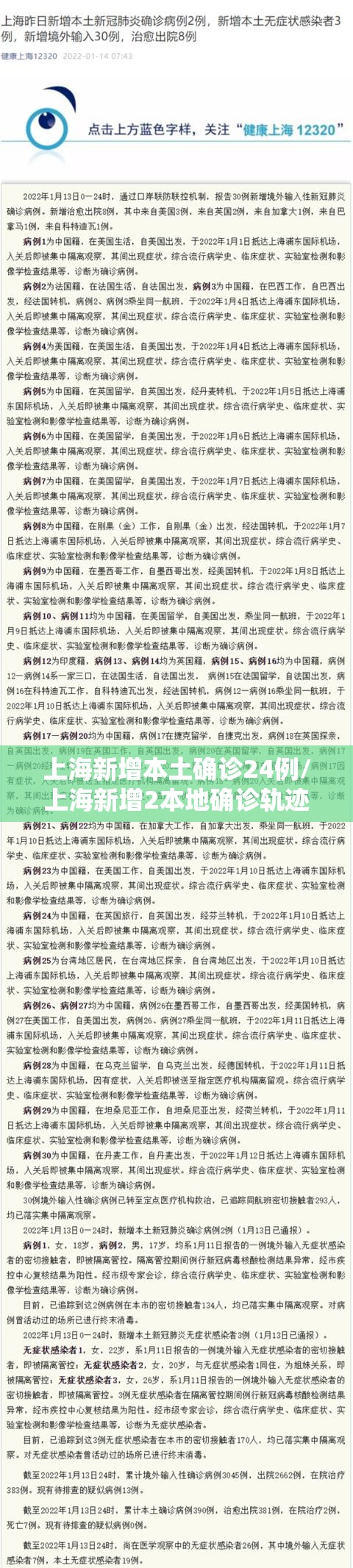 上海新增本土确诊24例/上海新增2本地确诊轨迹