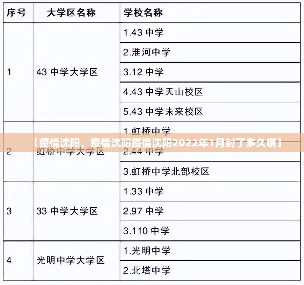 【疫情沈阳，疫情沈阳疫情沈阳2022年1月封了多久啊】