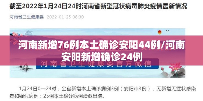 河南新增76例本土确诊安阳44例/河南安阳新增确诊24例