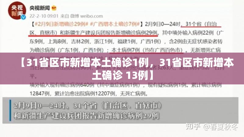 【31省区市新增本土确诊1例，31省区市新增本土确诊 13例】