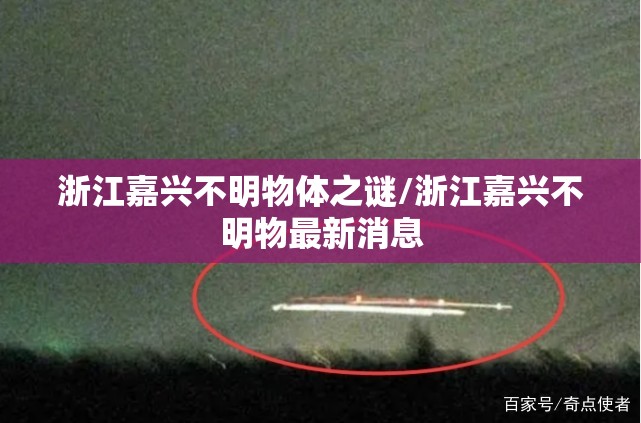 浙江嘉兴不明物体之谜/浙江嘉兴不明物最新消息