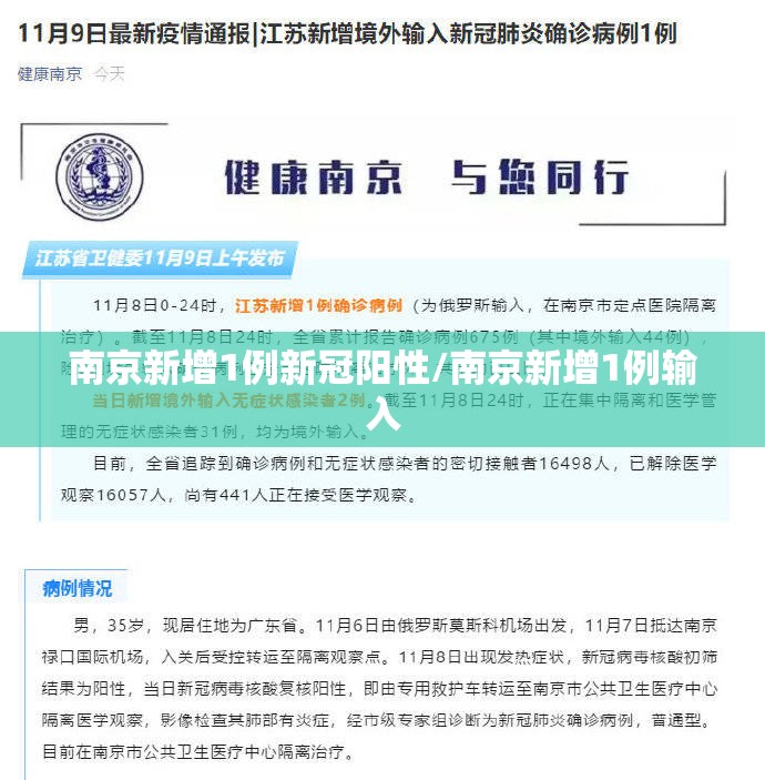南京新增1例新冠阳性/南京新增1例输入