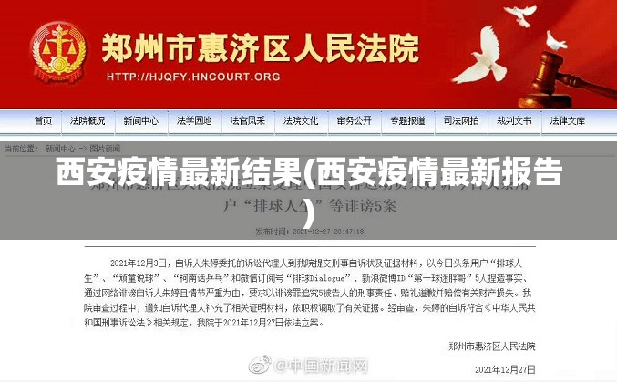 西安疫情最新结果(西安疫情最新报告) 西安疫情最新结果(西安疫情最新报告)