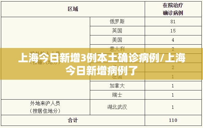 上海今日新增3例本土确诊病例/上海今日新增病例了