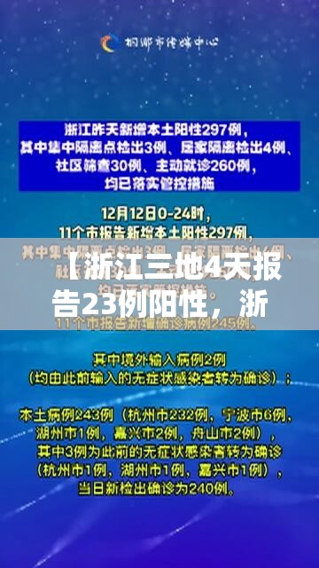 【浙江三地4天报告23例阳性，浙江省3例输入】