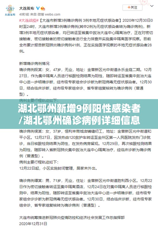 湖北鄂州新增9例阳性感染者/湖北鄂州确诊病例详细信息