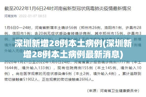 深圳新增28例本土病例(深圳新增28例本土病例最新消息)
