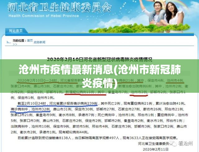 沧州市疫情最新消息(沧州市新冠肺炎疫情)