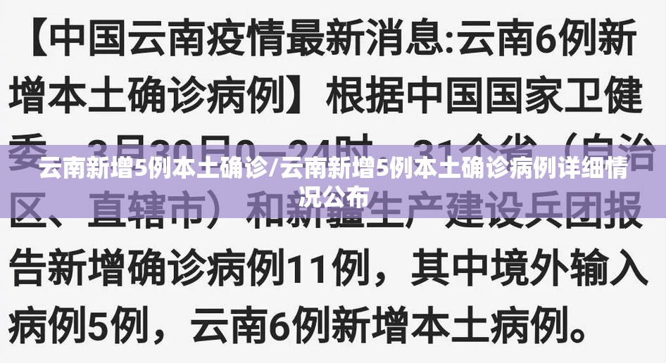 云南新增5例本土确诊/云南新增5例本土确诊病例详细情况公布