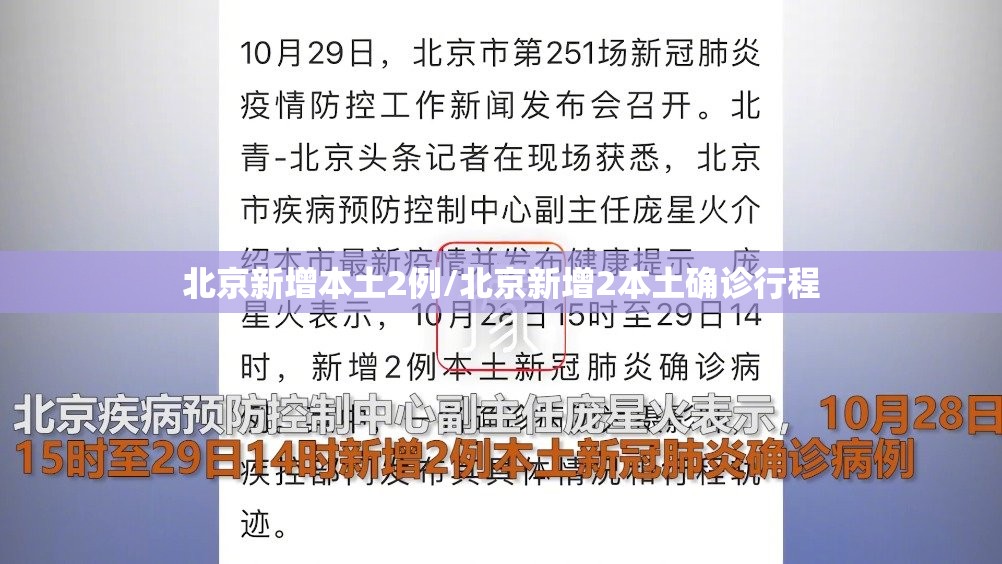 北京新增本土2例/北京新增2本土确诊行程