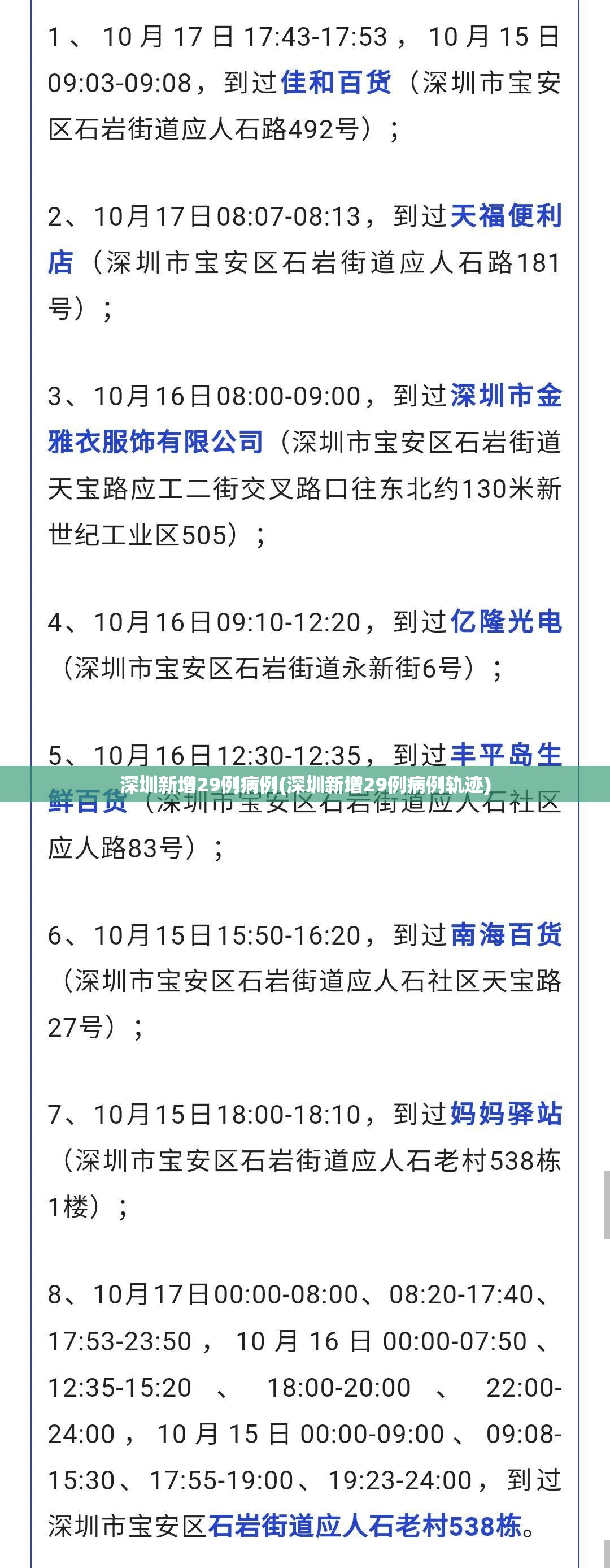 深圳新增29例病例(深圳新增29例病例轨迹)