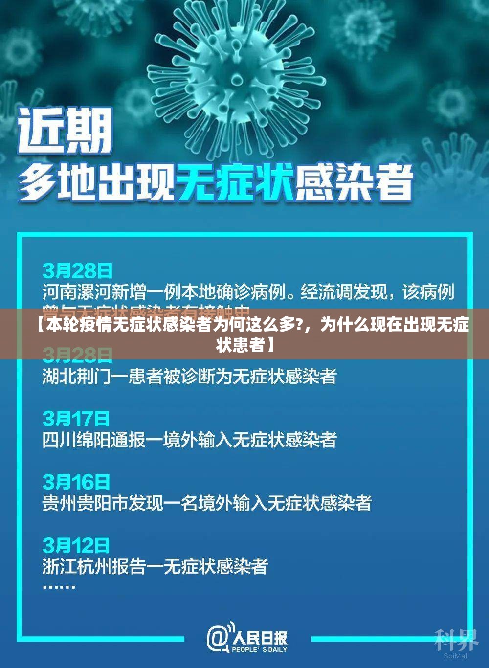 【本轮疫情无症状感染者为何这么多?，为什么现在出现无症状患者】