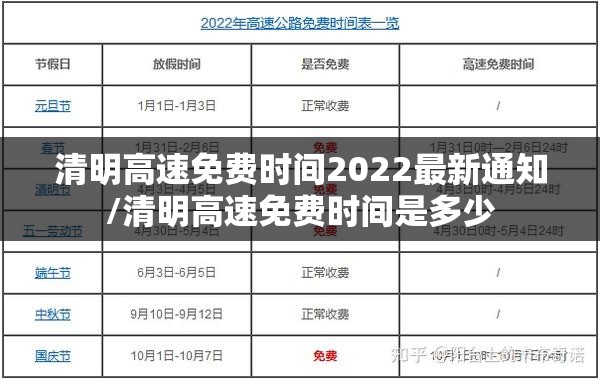 清明高速免费时间2022最新通知/清明高速免费时间是多少