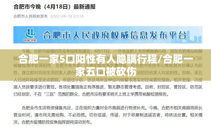 合肥一家5口阳性有人隐瞒行程/合肥一家五口被砍伤