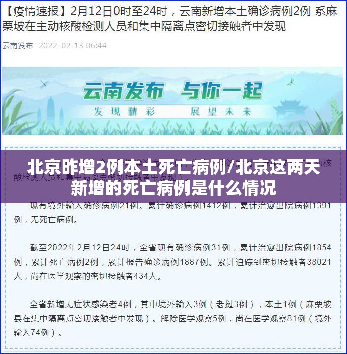 北京昨增2例本土死亡病例/北京这两天新增的死亡病例是什么情况