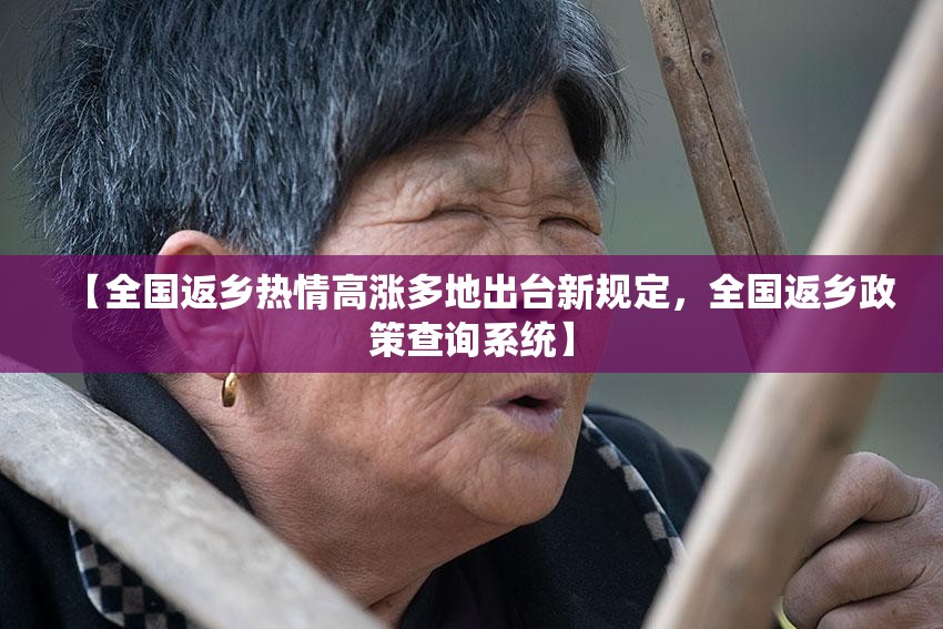 【全国返乡热情高涨多地出台新规定，全国返乡政策查询系统】
