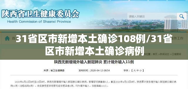 31省区市新增本土确诊108例/31省区市新增本土确诊病例
