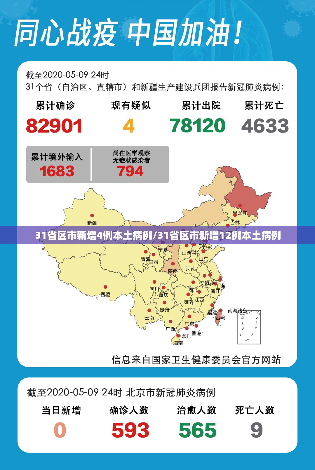 31省区市新增4例本土病例/31省区市新增12例本土病例