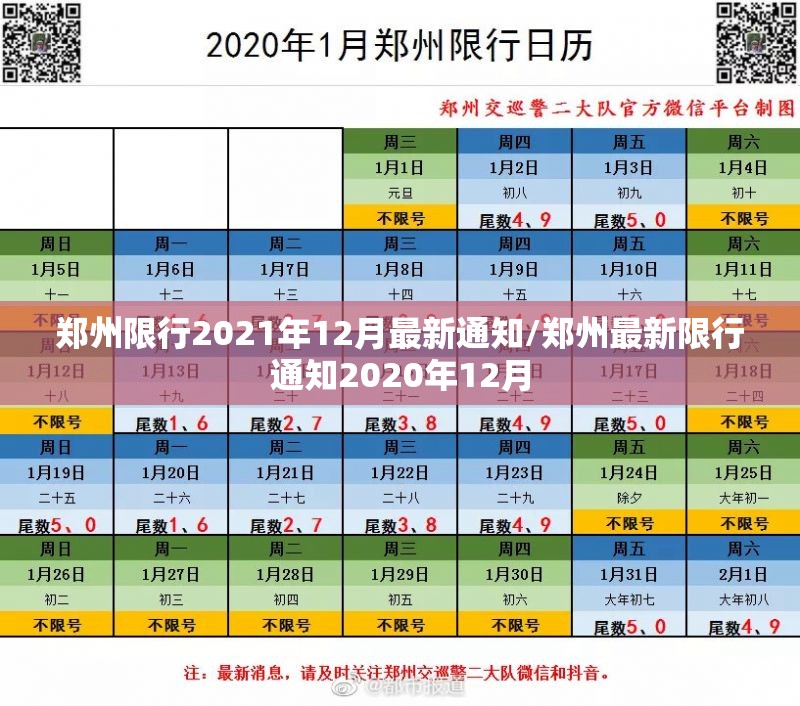 郑州限行2021年12月最新通知/郑州最新限行通知2020年12月