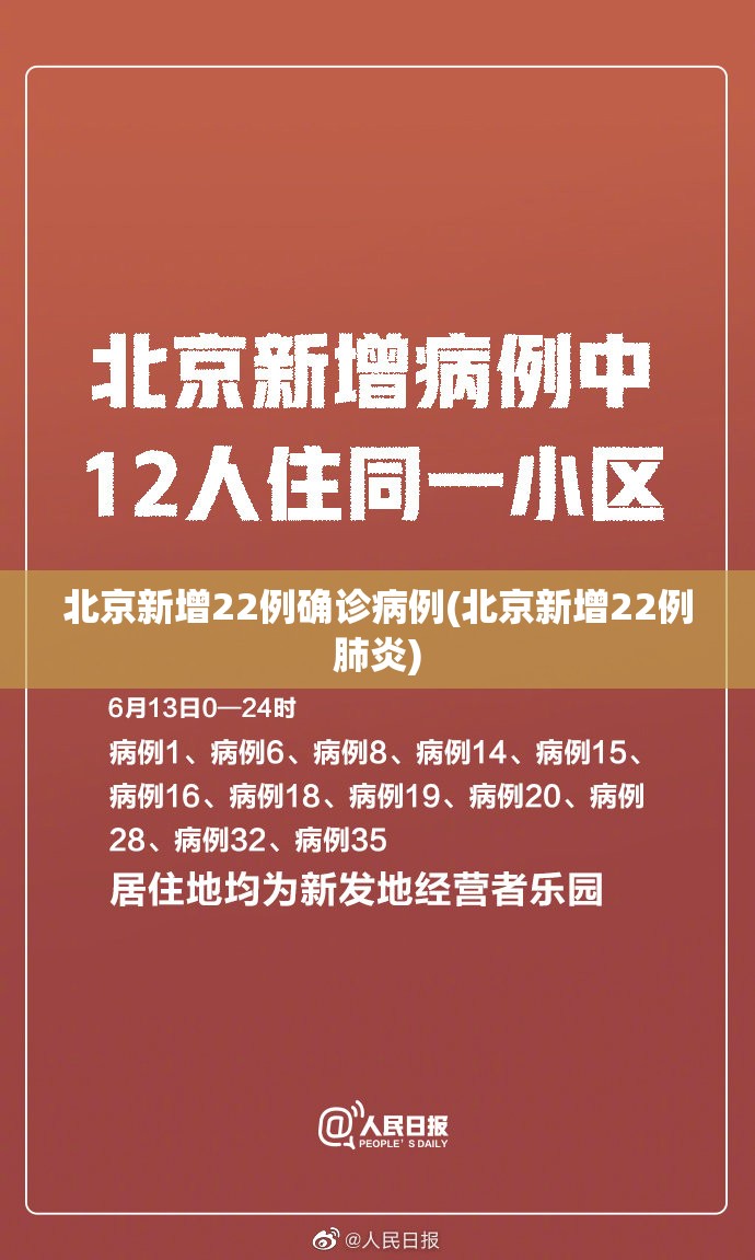 北京新增22例确诊病例(北京新增22例肺炎)