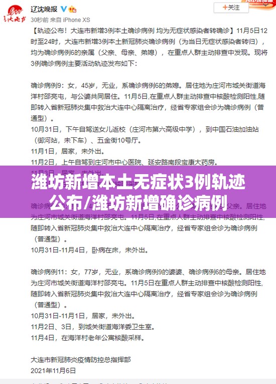 潍坊新增本土无症状3例轨迹公布/潍坊新增确诊病例