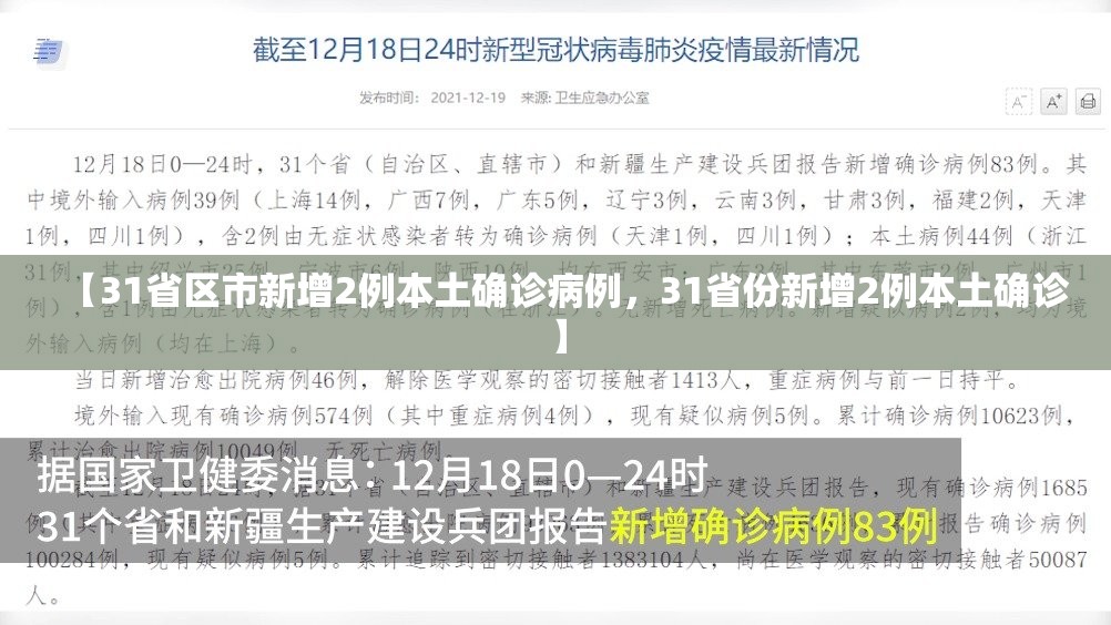 【31省区市新增2例本土确诊病例，31省份新增2例本土确诊】