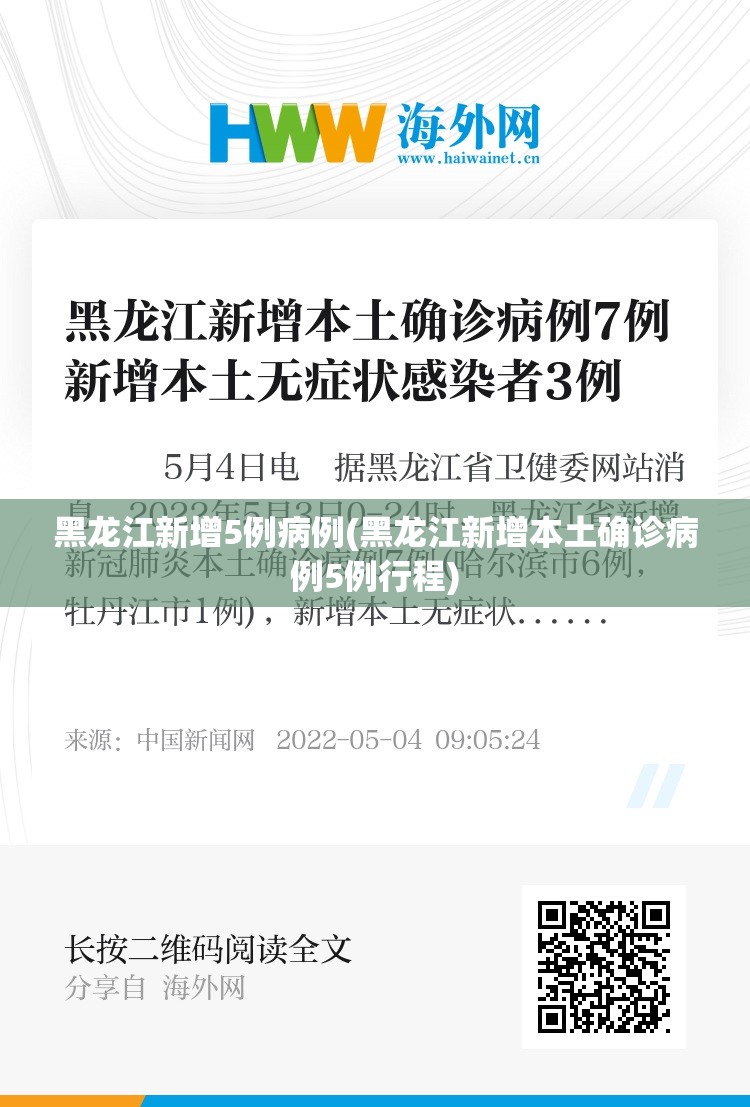 黑龙江新增5例病例(黑龙江新增本土确诊病例5例行程) 黑龙江新增5例病例(黑龙江新增本土确诊病例5例行程)