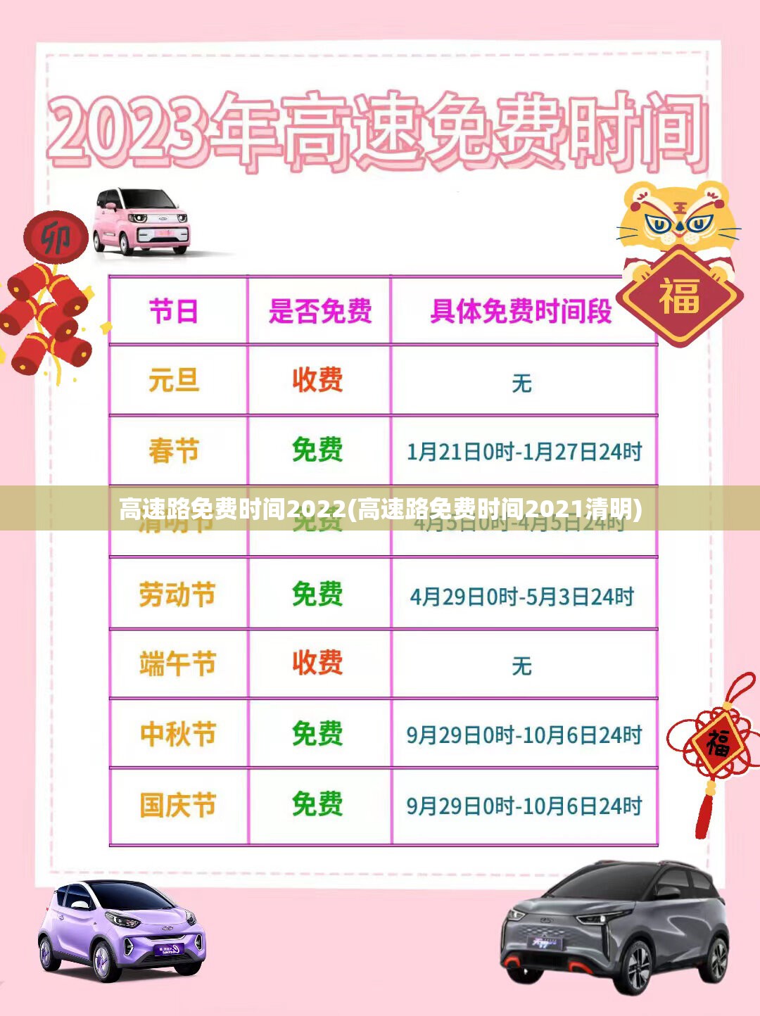 高速路免费时间2022(高速路免费时间2021清明)